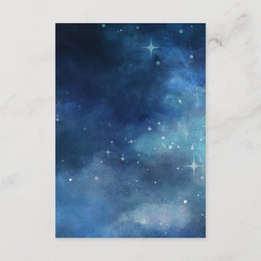 Lunar Sky Volle Maan Hemelse Bruiloft Informatie Informatiekaartje (Achterkant)