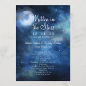 Lunar Sky Volle Maan Hemelse Huwelijksceremonie Programmakaart (Voorkant)