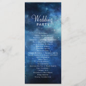 Lunar Sky Volle Maan Hemelse Huwelijksceremonie Programmakaart (Achterkant)