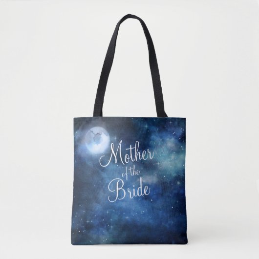 Lunar Sky Volle Maan Hemelse Moeder van de Bruid Tote Bag (Voorkant)