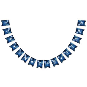 Lunar Sky Volle Maan Het Staat in de Sterren Trouw Vlaggetjes