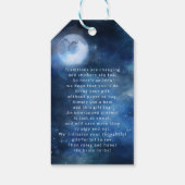 Lunar Sky Volle Maan Sterren Bruids Display Douche Cadeaulabel (Achterkant)