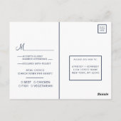 Lunar Sky Volle Maan Sterren Bruiloft Maaltijd Keu Briefkaart (Achterkant)