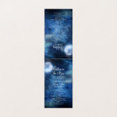 Lunar Sky Volle Maan Sterren Huwelijksceremonie Pr Kaart (Buitenkant ongevouwen)