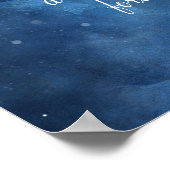 Lunar Sky Volle Maan Sterren In Loving Memory Bord Poster (Hoek)