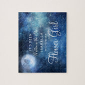 Lunar Sky Volle Maan wordt ons Bloemenmeisje-voors Legpuzzel (Verticaal)
