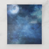 Lunar Sky Volle Maan Zitting Tafel Nummer Plaatskaartje (Binnenkant ongevouwen)