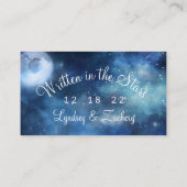 Lunar Sky Volle Maan Zitting Tafel Nummer Plaatskaartje (Achterkant)