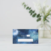 Lunar Sky Volle Maan Zitting Tafel Nummer Plaatskaartje (Staand voorkant)