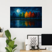 Lunar Spectrum Landscape Poster (Thuiskantoor)