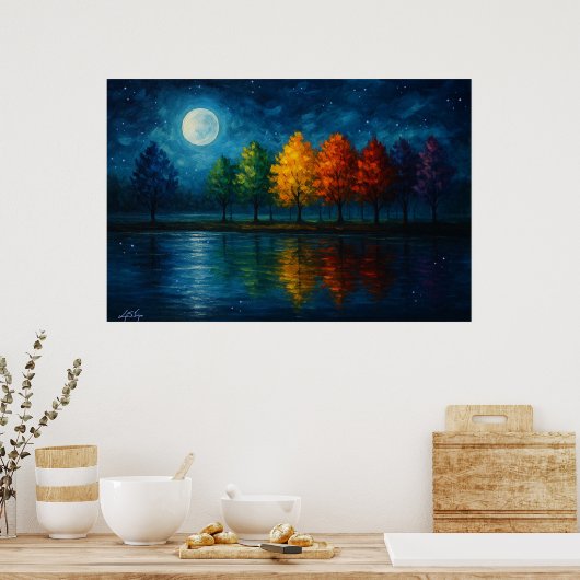 Lunar Spectrum Landscape Poster (Keuken)