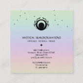 *~* Lunar Sun Moon Magic Boho Universe Rainbow Vierkante Visitekaartje (Achterkant)