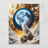 Lunar Symphony: Een Wolfs Serenade Briefkaart (Voorkant)