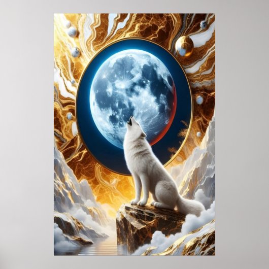 Lunar Symphony: Een Wolfs Serenade Poster (Voorkant)
