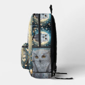 Lunar Vigil: De witte sneeuwuil Bedrukte Rugzak (Rechts)