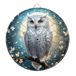 Lunar Vigil: De witte sneeuwuil Dartbord