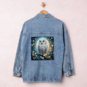 Lunar Vigil: De witte sneeuwuil Denim Jacket (Hangar)