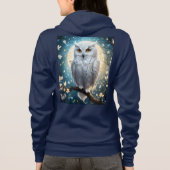 Lunar Vigil: De witte sneeuwuil Hoodie (Achterkant)