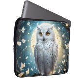 Lunar Vigil: De witte sneeuwuil Laptop Sleeve (Voorkant Rechts)