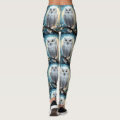 Lunar Vigil: De witte sneeuwuil Leggings (Achterkant)