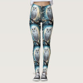 Lunar Vigil: De witte sneeuwuil Leggings (Voorkant)