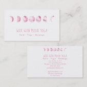 *~* Lunar Wan Wax Full Pink Moon Phases Luna Visitekaartje (Voorkant / Achterkant)