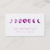 *~* Lunar Wax Wan Full Paars Violet Moon Phases Visitekaartje (Voorkant)