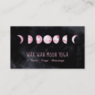 *~* Lunar Wax Wan Full Pink Moon Phases Luna Visitekaartje