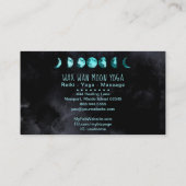 *~* Lunar Wax Wan Full TURQUOISE BLUE Moon Phases Visitekaartje (Achterkant)