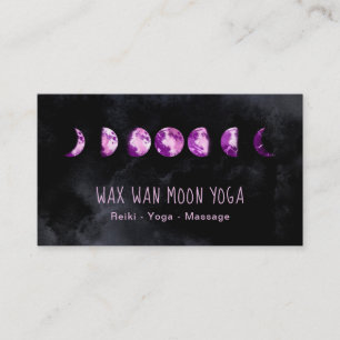 *~* Lunar Wax Wan Full Violet Paarse Moon Phases Visitekaartje