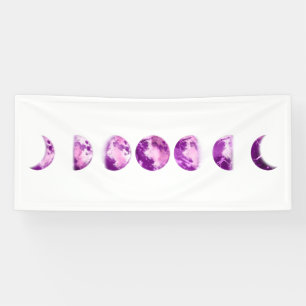 ** Lunar Wax Wan Volle Paarse Violette Maan Fasen Spandoek