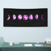 ** Lunar Wax Wan Volle Paarse Violette Maan Fasen Spandoek (Beurs)