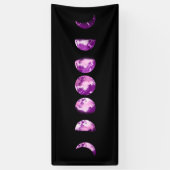 ** Lunar Wax Wan Volle Paarse Violette Maan Fasen Spandoek (Verticaal)