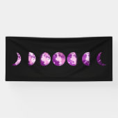 ** Lunar Wax Wan Volle Paarse Violette Maan Fasen Spandoek (Horizontaal)