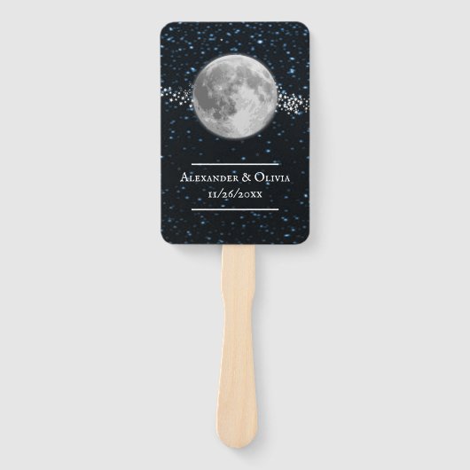 Lunar Wedding Favor Hand Fan Handwaaier (Voorkant)