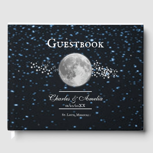 Lunar Wedding Guestbook Gastenboek (Voorkant)