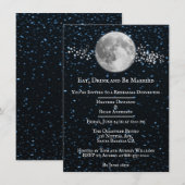 Lunar Wedding Rehearsal Dinner Invitation Kaart (Voorkant / Achterkant)