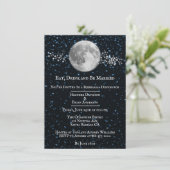Lunar Wedding Rehearsal Dinner Invitation Kaart (Staand voorkant)