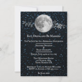 Lunar Wedding Rehearsal Dinner Invitation Kaart (Voorkant)