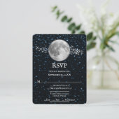 Lunar Wedding RSVP Kaart (Staand voorkant)