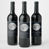 Lunar Wedding Wine Label Wijn Etiket (Flessen)