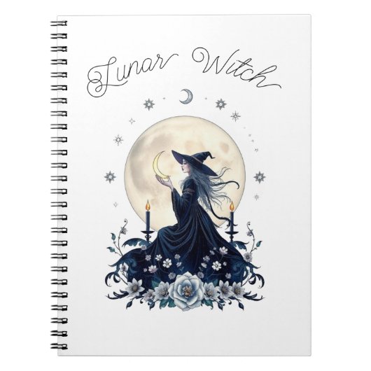 Lunar Witch Celestial Art Persoonlijk Notitieboek (Voorkant)