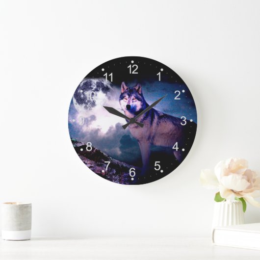 Lunar wolf grote klok (Huis)