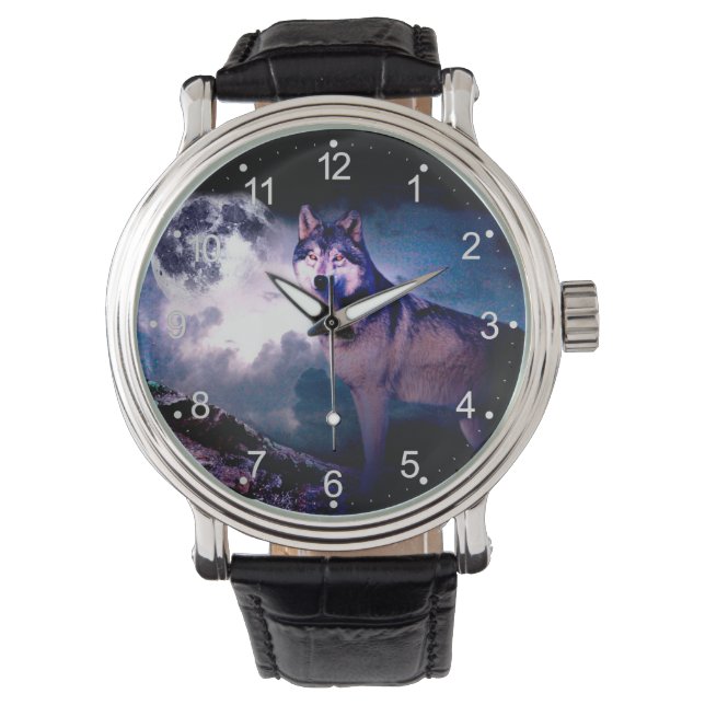Lunar wolf horloge (Voorkant)