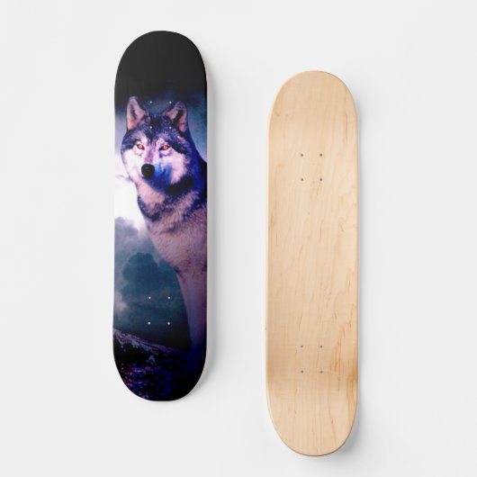 Lunar wolf persoonlijk skateboard (Voorkant)