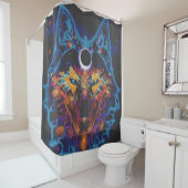 Lunar Wolf Shower Curtain Douchegordijn (In situ)