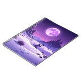 Lunar Wyrm – Purple Dragon Under the Moon Desk Mat Notitieboek (Linkerzijde)