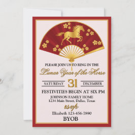 Lunar Year of the Horse New Years Eve Party Kaart