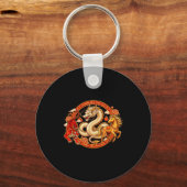 Lunar Zodiac Dragon Tiger Horse Harmony Chinese Ne Sleutelhanger (Voorkant)