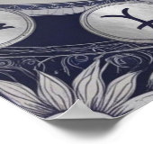 Lunar Zodiac Mandala - Maan Fasen Astrologie Kunst Poster (Hoek)